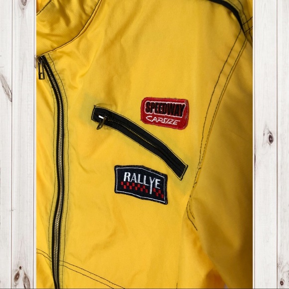 🟢Y2K Yellow Speed Racer Zip Up Jacket🟢 - Picture 3 of 12